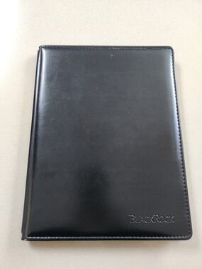 BlackRock Executive Black Leather Personalized Portfolio **NEW